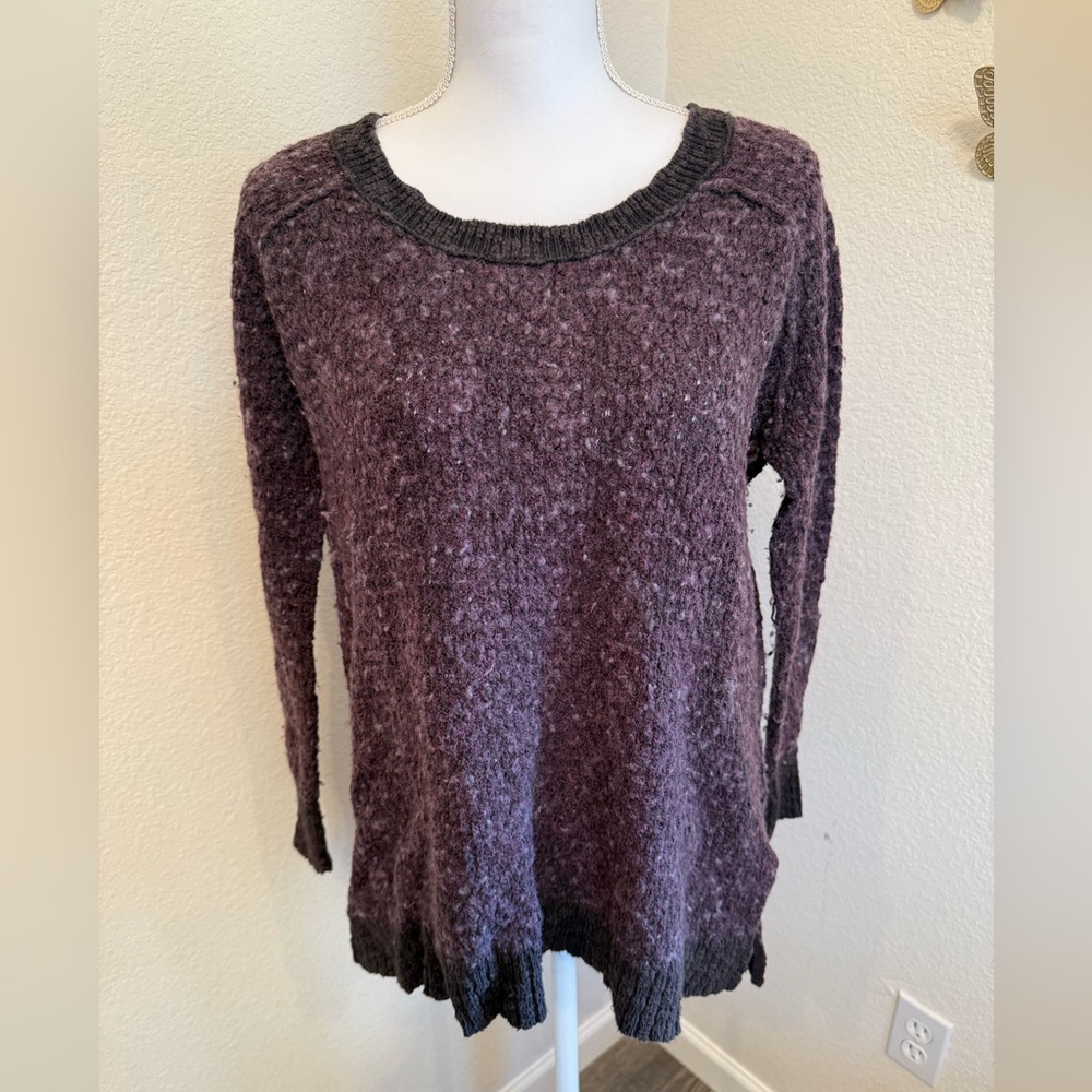 Purple cotton Free People sweater